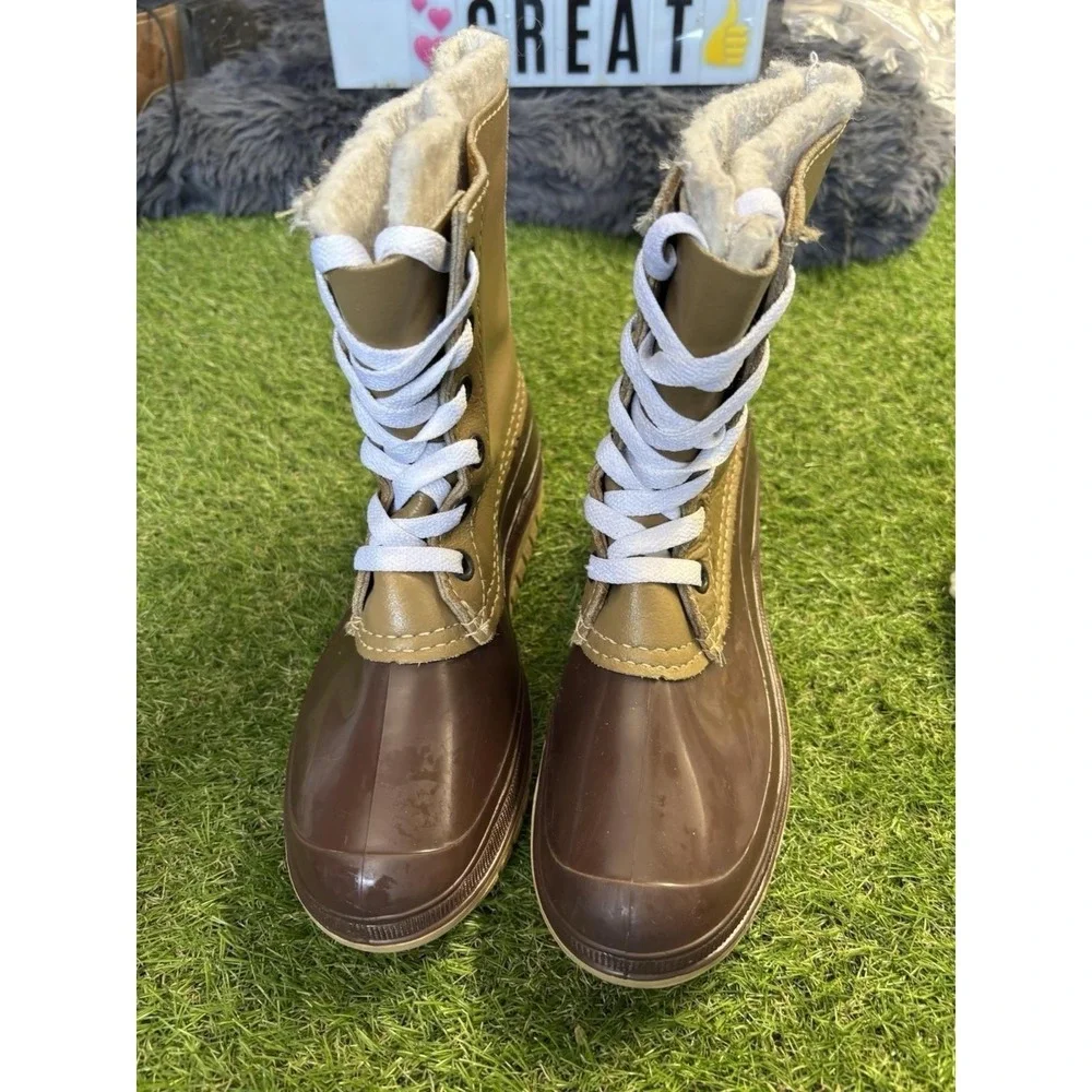 Snow Master Canada Mens Lace Up Wool Lined Winter Snow Boots Size 6